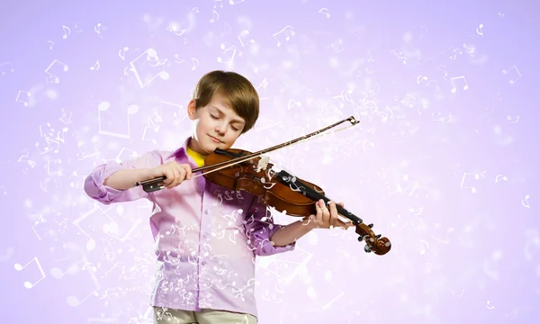 Boy violinist — Stock Photo, Image