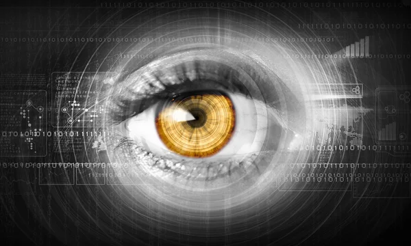 Digital image of woman's eye. Security concept — Stock Photo, Image