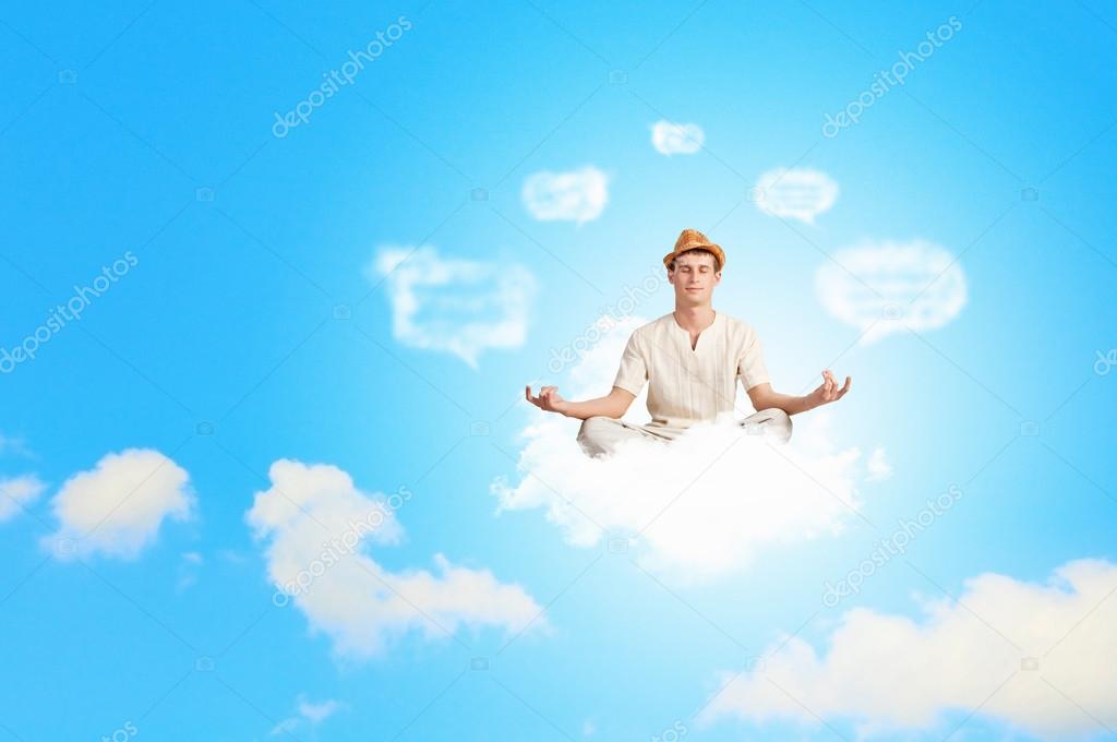 Man meditating