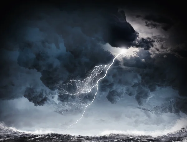 Storm bij nacht — Stockfoto