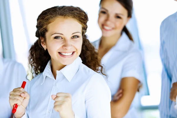 Mujer de negocios sonriente — Foto de Stock