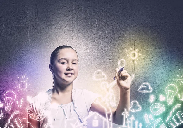 Cute school girl — Stock Photo, Image