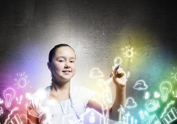 Cute school girl — Stock Photo, Image