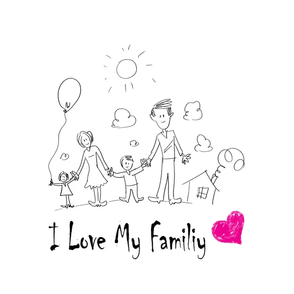 Ich liebe meine Familie — Stockfoto