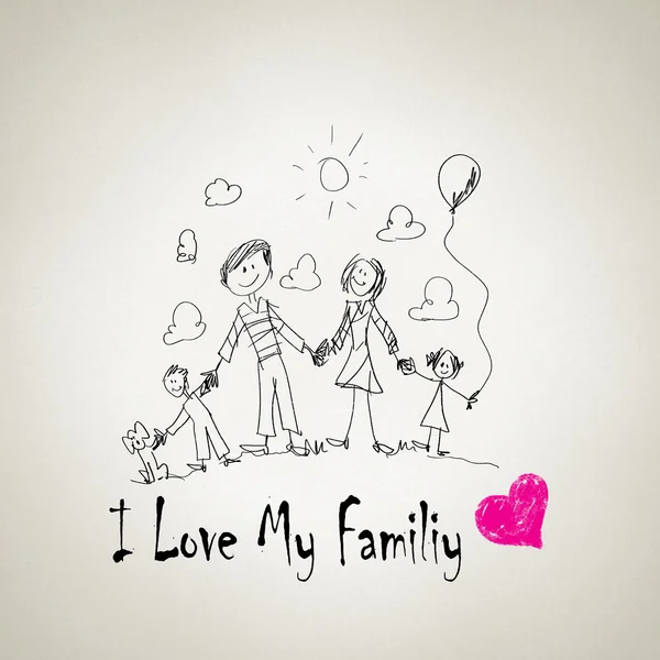 Amo a mi familia —  Fotos de Stock