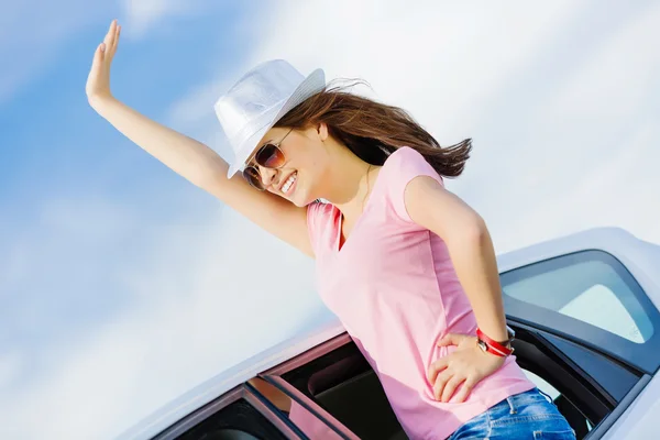 Mujer en coche — Foto de Stock