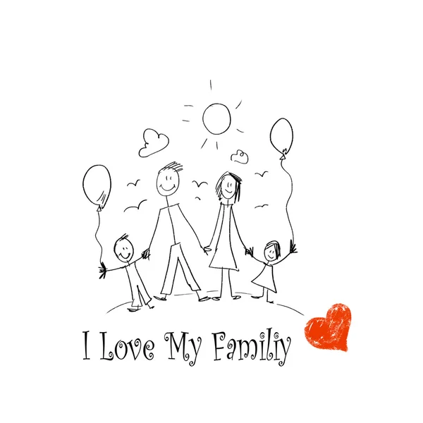 Amo a mi familia —  Fotos de Stock