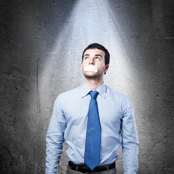 Speechless businessman — Stock Photo, Image