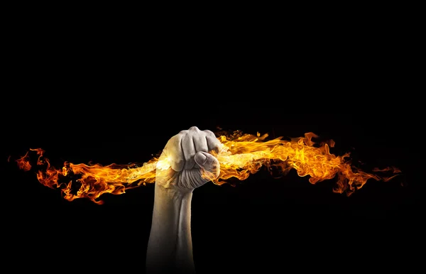 Fuego en la mano —  Fotos de Stock