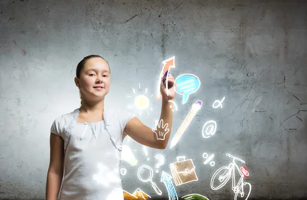 Cute school girl — Stock Photo, Image