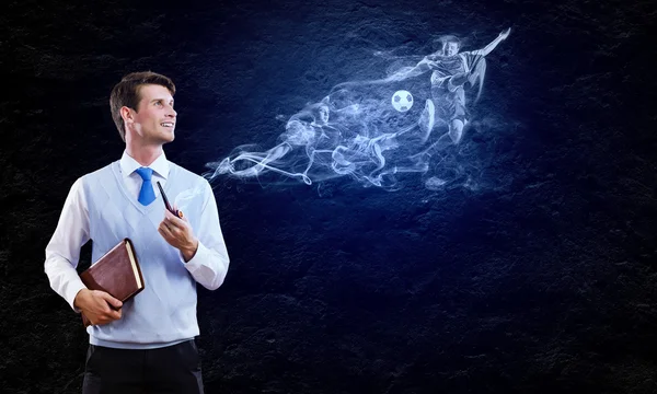 Man smoking pipe — Stock Photo, Image