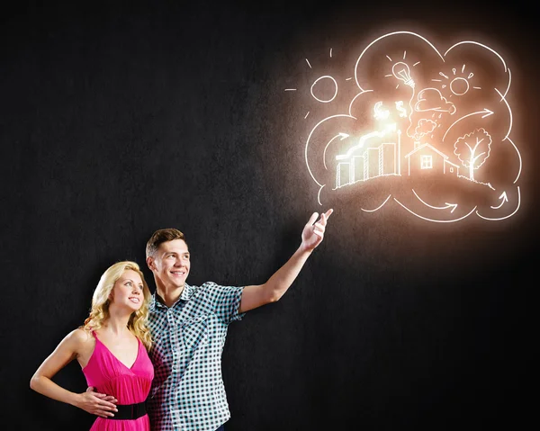 Young happy couple — Stock Photo, Image