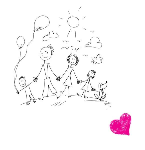 Coloring Pages | I Love My Family Drawing