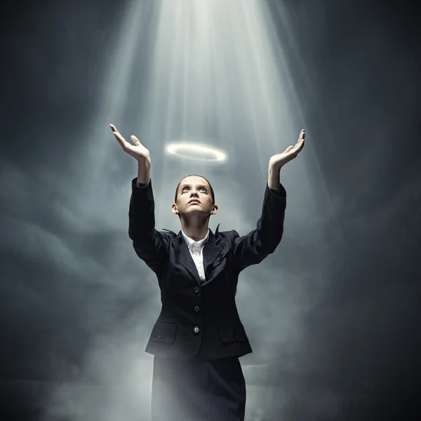 Saint businesswoman — Stock Photo, Image