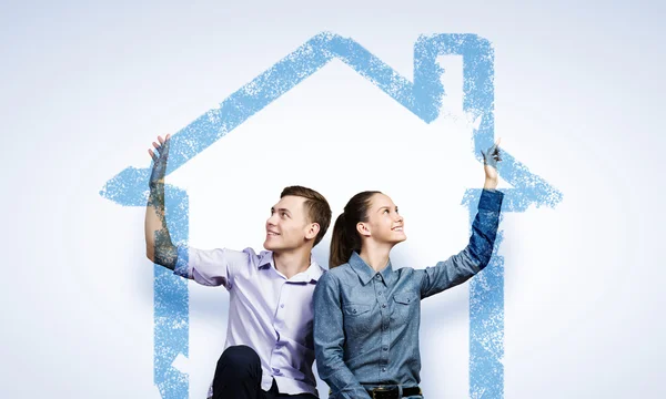 Young happy couple — Stock Photo, Image