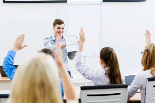 Teacher at lesson — Stock Photo, Image