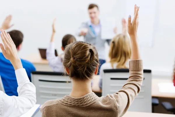 Teacher at lesson — Stock Photo, Image