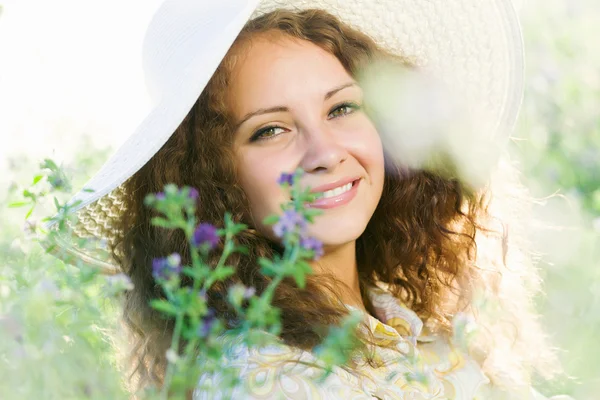 Girl in hat — Stock Photo, Image