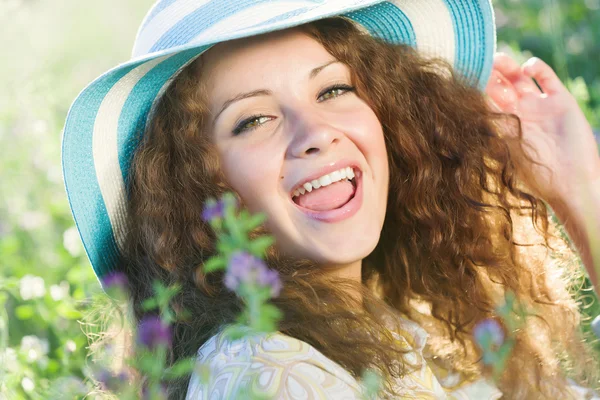 Girl in hat — Stock Photo, Image