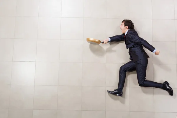 Empresário em exercício — Fotografia de Stock