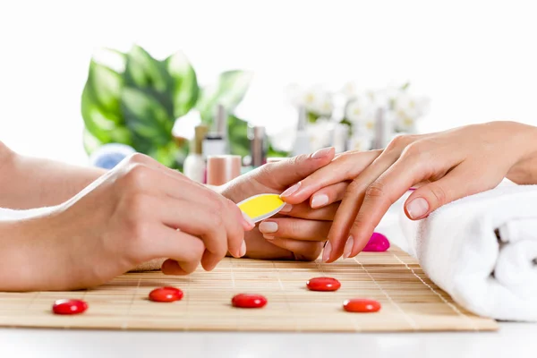 Mujer en el salón de belleza — Foto de Stock