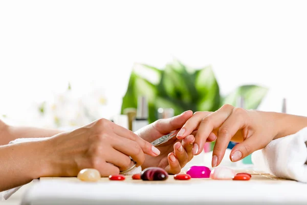 Mujer en el salón de belleza — Foto de Stock