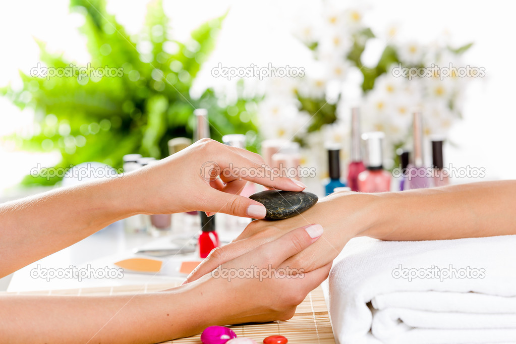 Woman at beauty salon