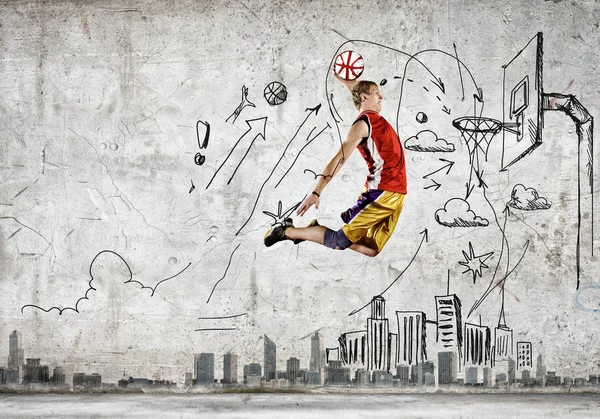 Jogador de basquetebol — Fotografia de Stock