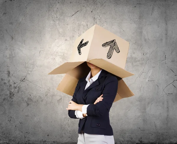 Box on head — Stock Photo, Image