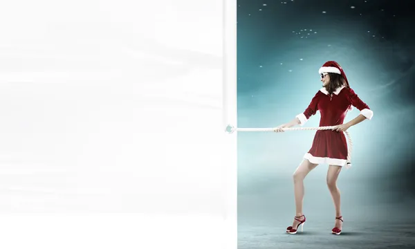 Santa girl — Stock fotografie