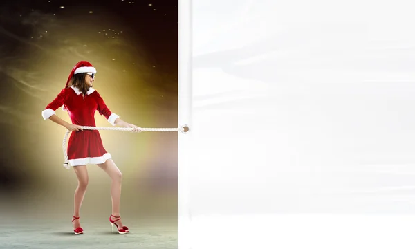 Santa ragazza — Foto Stock