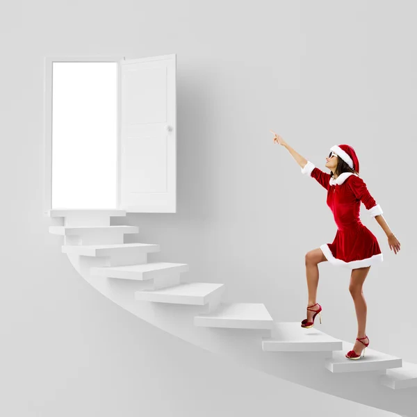 Santa girl — Stock Photo, Image