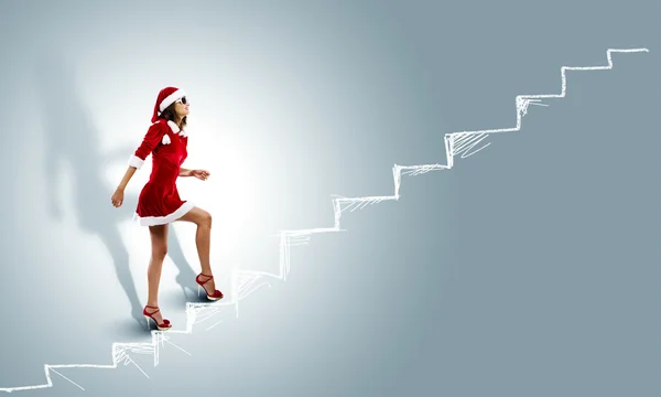 Santa girl — Stock fotografie