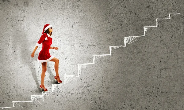 Santa ragazza — Foto Stock