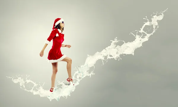 Santa girl — Stock fotografie