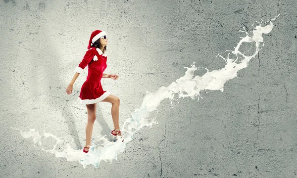 Santa girl — Stock Photo, Image