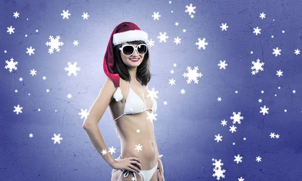 Santa girl — Stock fotografie