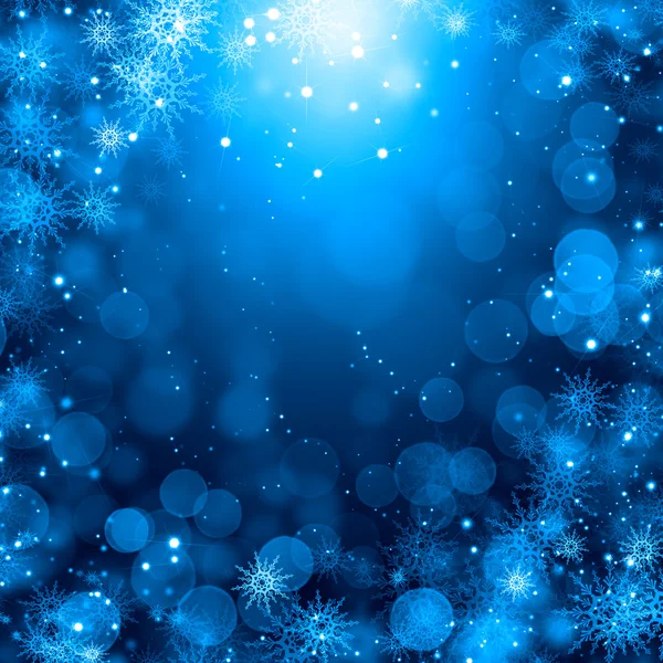 Snowflakes on blue — Stock Photo, Image