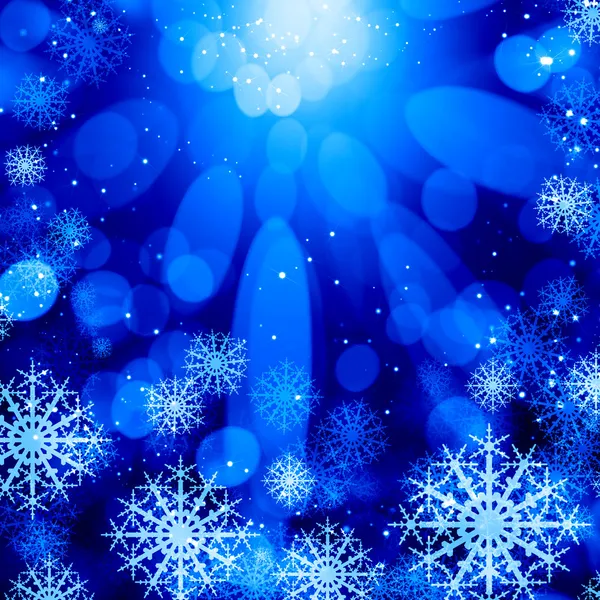Snowflakes on blue — Stock Photo, Image