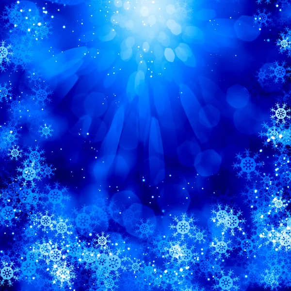 Snowflakes on blue — Stock Photo, Image