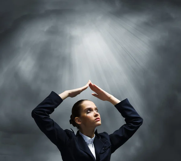 Depressed businesswoman — Stock Photo, Image