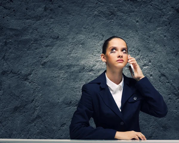 Upset businesswoman — Stock Photo, Image