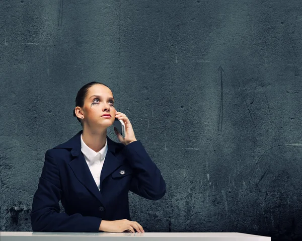 Upset businesswoman — Stock Photo, Image