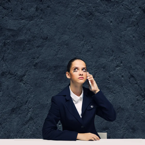 Upset businesswoman — Stock Photo, Image