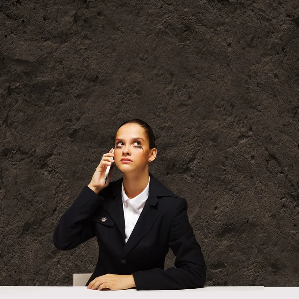 Upset businesswoman — Stock Photo, Image