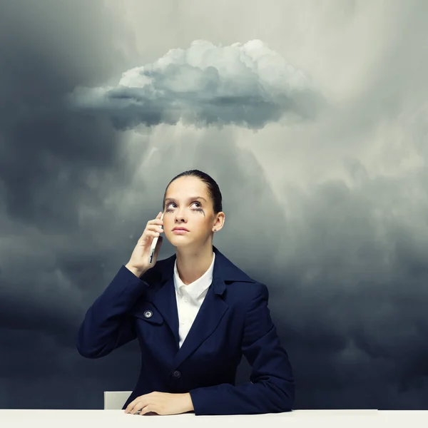 Upset businesswoman — Stock Photo, Image