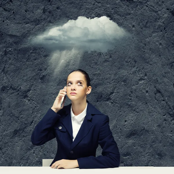 Upset businesswoman — Stock Photo, Image