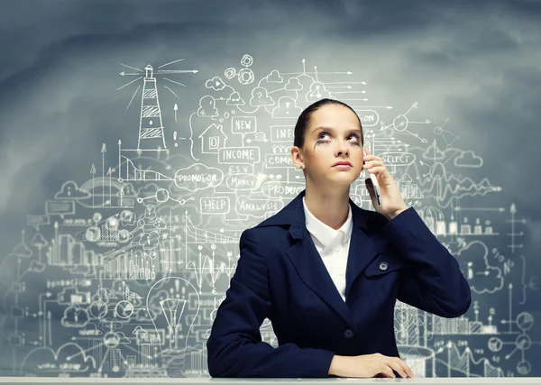 Upset businesswoman — Stock Photo, Image