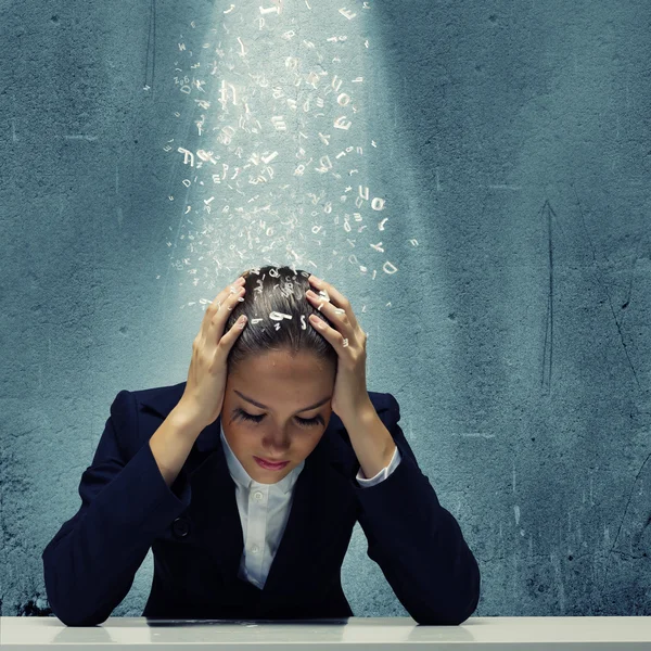 Depressed businesswoman — Stock Photo, Image