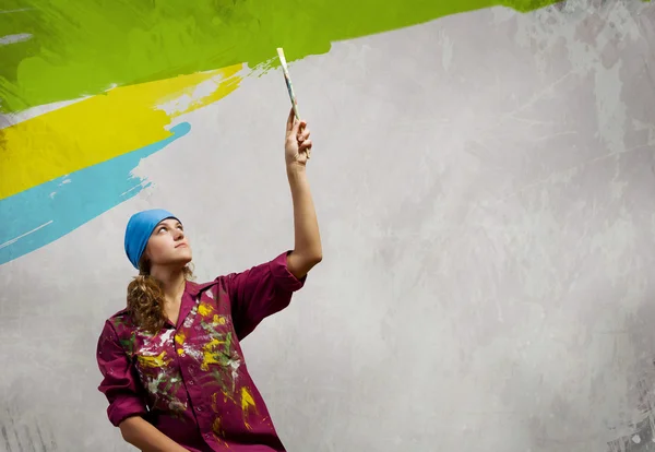 Woman painter — Stock Photo, Image